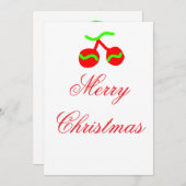 Rode kerstklokken vrolijk kerstfeest voeg naam dat feestdagenkaart (Voorkant / Achterkant)