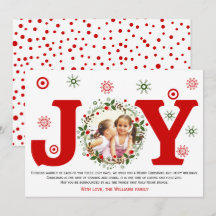 Rode Kerstkrans met foto van bloemen en krans