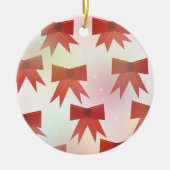 Rode kerstkransen keramisch ornament (Voorkant)