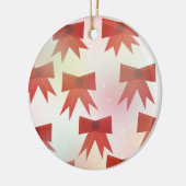 Rode kerstkransen keramisch ornament (Links)