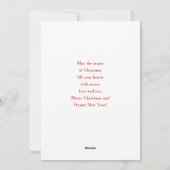 Rode Kerstlantaarn Poinsettia en Pine Feestdagenkaart (Achterkant)