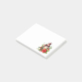 Rode Kerstlantaarn Poinsettia en Pine Post-it® Notes (Schuin)