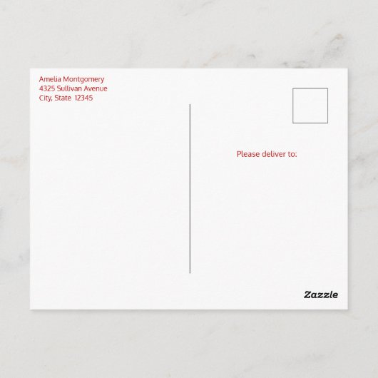 Rode Kerstlantaarn Poinsettia Uitnodiging (Achterkant)