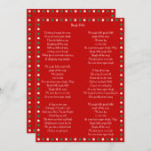 Rode Kerstlied Jingle Bells Kerstkaarten Feestdagenkaart (Voorkant / Achterkant)