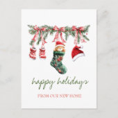 Rode Kerstman Baby Beer Kerstmislijn Aankondigingskaart (Voorkant)