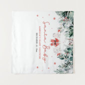 Rode Kerstman Baby Kerst Baby Kleren Baby Shower Wandkleed (Voorkant (horizontaal))