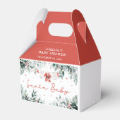 Rode Kerstman Baby Kerstmis Baby Kleding Baby show Bedankdoosjes (Voorkant Zijde)