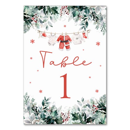 Rode Kerstman Baby Kerstmis Baby Kleding Baby show Kaart (Voorkant)