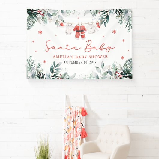 Rode Kerstman Baby Kerstmis Baby Kleding Baby show Spandoek (Insitu)