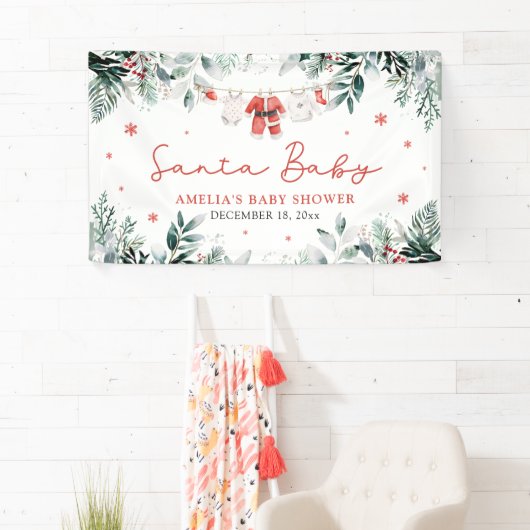 Rode Kerstman Baby Kerstmis Baby Kleding Baby show Spandoek (Insitu)