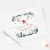 Rode Kerstman Baby Kerstmis Baby Kleding Baby show Vierkante Sticker (Envelop)