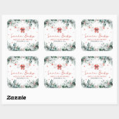 Rode Kerstman Baby Kerstmis Baby Kleding Baby show Vierkante Sticker (Vel)