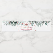 Rode Kerstman Baby Kerstmis Baby Kleding Baby show Waterfles Etiket (Enkel label)