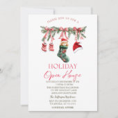 Rode Kerstman Baby Kerstmiswaslijn open huis Kaart (Voorkant)