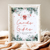 Rode Kerstman Baby shower Kaarten en geschenken Poster