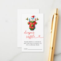 Rode Kerstman Baby shower Luier Raffle