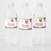 Rode Kerstman Baby shower Waterfles Etiket (Flessen)