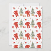 Rode Kerstman Baby Winter Baby shower Kaart (Achterkant)