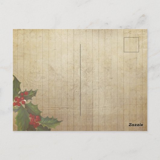  rode kerstman briefkaart (Achterkant)