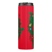 (Rode) kerstman Dank je cadeau Thermosbeker (Achterkant)