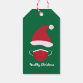 Rode Kerstman en gezichtsmasker Cadeaulabel (Achterkant)