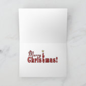 Rode Kerstman Feestdagen Kaart (Binnen)