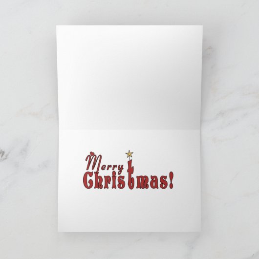 Rode Kerstman Feestdagen Kaart (Binnen)