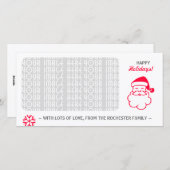 Rode Kerstman Feestdagenkaart (Voorkant / Achterkant)