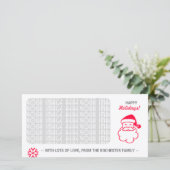 Rode Kerstman Feestdagenkaart (Staand voorkant)