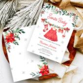 Rode Kerstman Feestelijke Baby shower Kaart