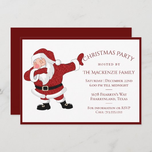 Rode kerstman| Fun Holiday XMAS Humor Feestdagenkaart (Voorkant / Achterkant)