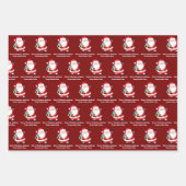 Rode Kerstman Gepersonaliseerd Kinder kerst Inpakpapier Vel (Voorkant 2)