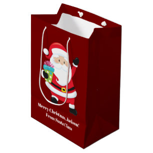 Rode Kerstman Gepersonaliseerd Kinder kerst Medium Cadeauzakje