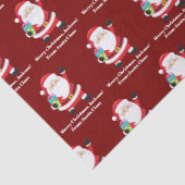 Rode Kerstman Gepersonaliseerd Kinder kerst Tissuepapier (Detail)