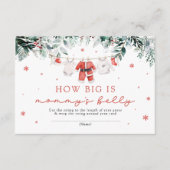 Rode Kerstman Hoe groot is het buikspel van mama Informatiekaartje (Voorkant)