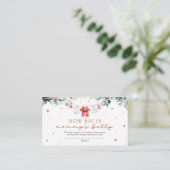 Rode Kerstman Hoe groot is het buikspel van mama Informatiekaartje (Staand voorkant)