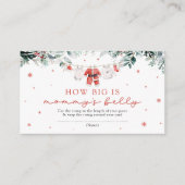 Rode Kerstman Hoe groot is het buikspel van mama Informatiekaartje (Voorkant)