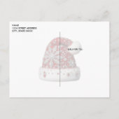 Rode Kerstman Hoed Kerstmis Kerstkaart Briefkaart (Achterkant)