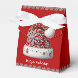 Rode Kerstman Hoed Kerstvakantie Gift Box Bedankdoosjes