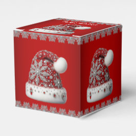 Rode Kerstman Hoed Kerstvakantie Gift Box Bedankdoosjes