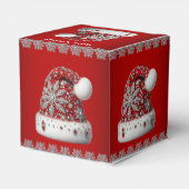Rode Kerstman Hoed Kerstvakantie Gift Box Bedankdoosjes (Achterkant)
