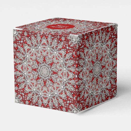 Rode Kerstman Hoed Kerstvakantie Gift Box Bedankdoosjes (Voorkant Zijde)