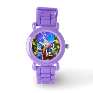 Rode Kerstman in de winter eWatch Horloge