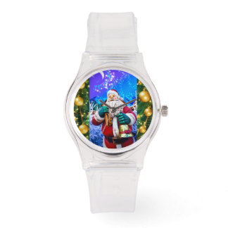 Rode Kerstman in de winter eWatch Horloge