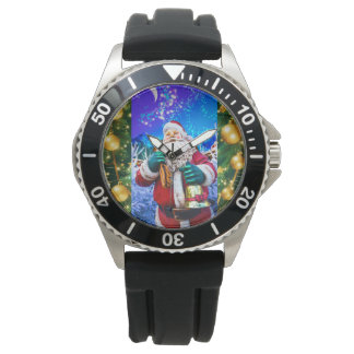 Rode Kerstman in de winter eWatch Horloge