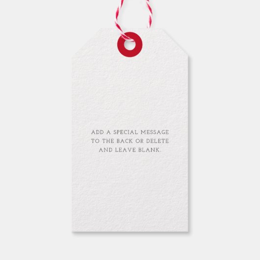 Rode Kerstman Jas Kerstmis Cadeaulabel (Achterkant)