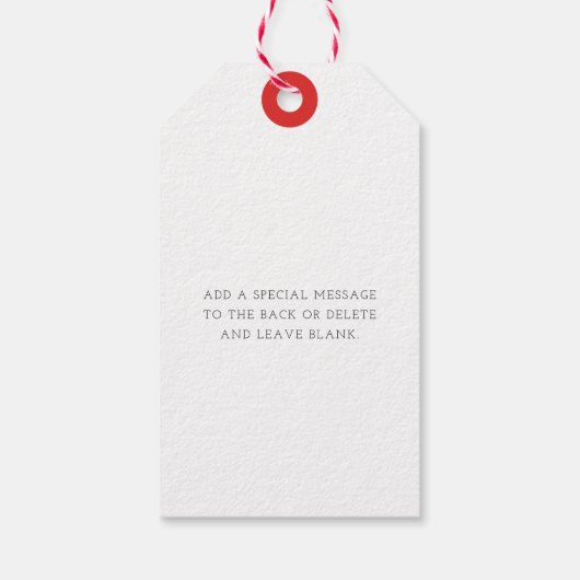 Rode Kerstman Jas Kerstmis Cadeaulabel (Achterkant)