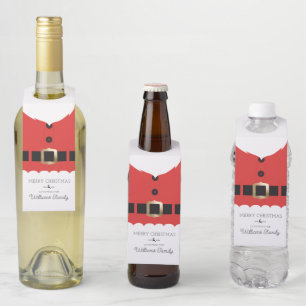 Rode Kerstman Jas Kerstmis Flessenhanger