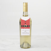 Rode Kerstman Jas Kerstmis Flessenhanger (Op fles)