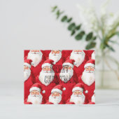 Rode Kerstman Kerstmis Briefkaart (Staand voorkant)